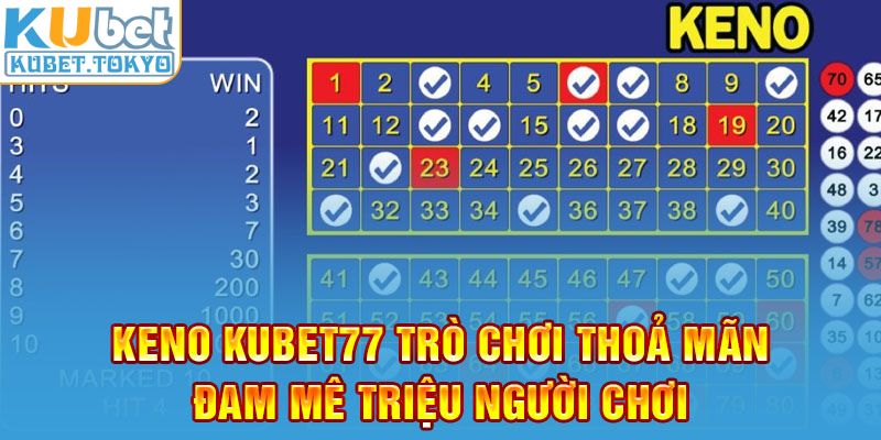 Keno Kubet77 trò chơi thỏa mã đam mê triệu người chơi